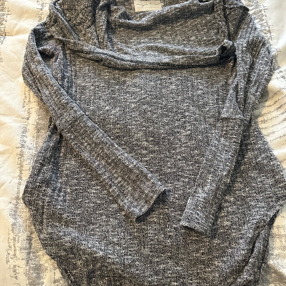 Evy's Tree Gray Cowl Neck Sweater